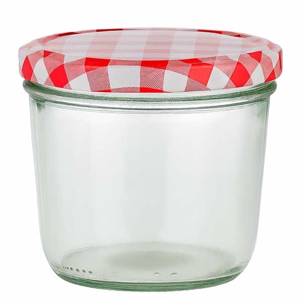 230ml Sturzglas + BasicSeal Deckel rot/weiss UNiTWiST