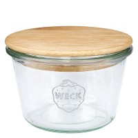 Vorschau: WECK-Sturzglas 370ml (1/4 Liter) mit Holzdeckel Vorschau: WECK-Sturzglas 370ml (1/4 Liter) mit Holzdeckel