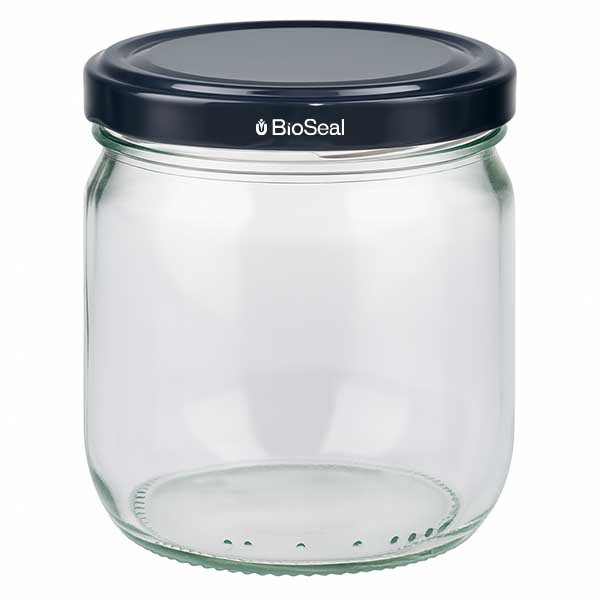 425ml Rundglas mit BasicSeal Deckel schwarz UNiTWIST