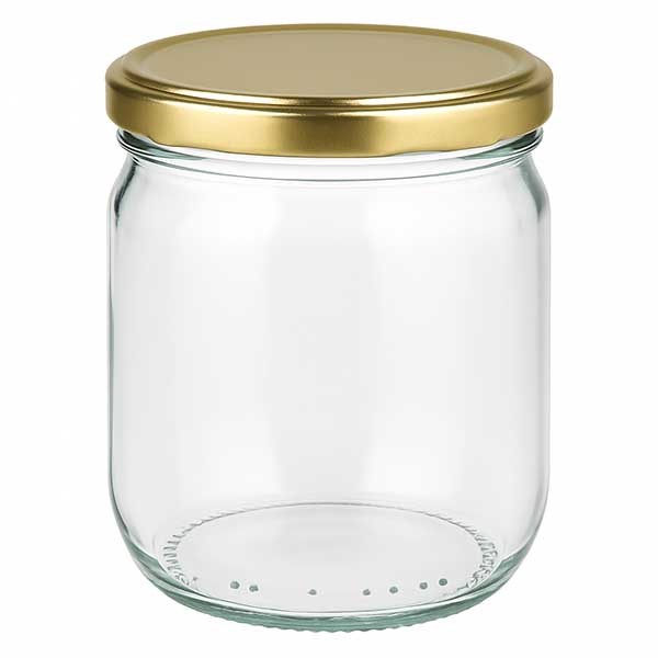 425ml Rundglas mit BasicSeal Deckel gold UNiTWIST