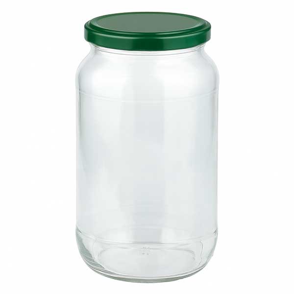 1062ml Rundglas + BasicSeal Deckel grün UNiTWIST