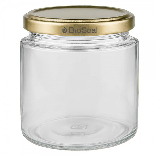 350g Honigglas + BioSeal Deckel gold UNiTWIST