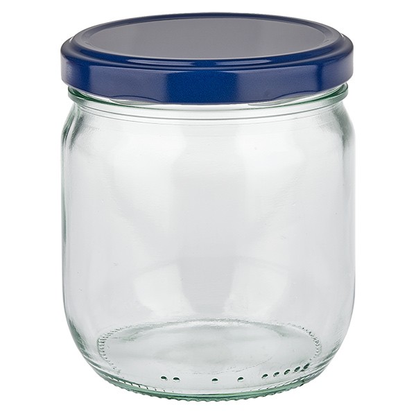 425ml Rundglas + BasicSeal Deckel blau UNiTWIST