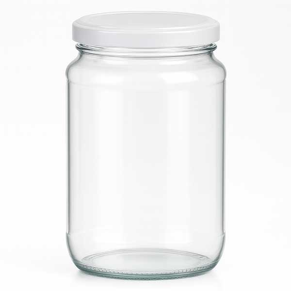 375ml Rundglas mit BasicSeal Deckel weiss UNiTWIST