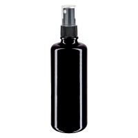 Violettglasflasche 50ml mit Pumpzerstäuber schwarz Violettglasflasche 50ml mit Pumpzerstäuber schwarz