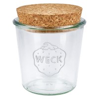 580ml Sturzglas WECK RR100 mit Korken natur 580ml Sturzglas WECK RR100 mit Korken natur