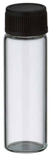 3ml Mini Glasflasche Braunglas schwarzer Verschluss