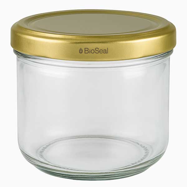 260ml Sturzglas mit BioSeal Deckel gold UNiTWIST