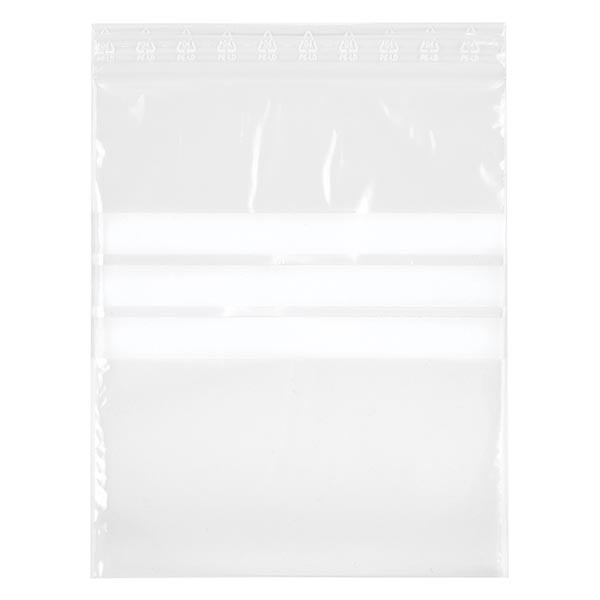 100 PolyZip-Beutel 160x220mm mit Beschriftungsfeld Stärke: 50 mµ