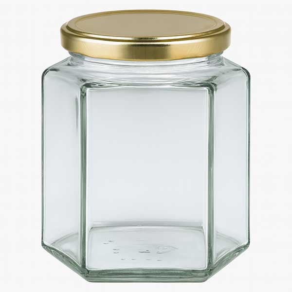 390ml Hexaglas mit BasicSeal Deckel gold UNiTWIST