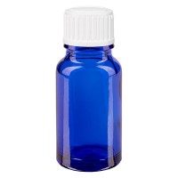 Apothekenfl. blau 10ml Schraubv. weiss St Apothekenfl. blau 10ml Schraubv. weiss St