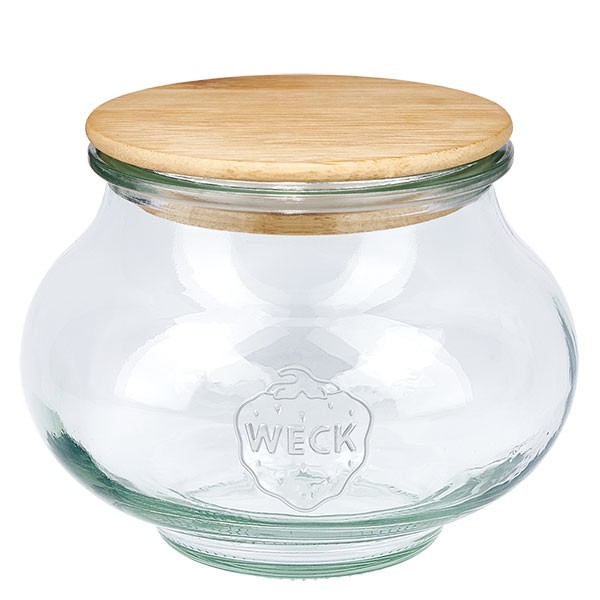 WECK-Schmuckglas 560ml mit Holzdeckel