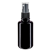 Violettglasflasche 30ml mit Pumpzerstäuber schwarz Violettglasflasche 30ml mit Pumpzerstäuber schwarz