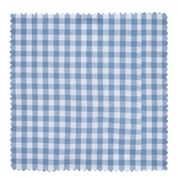 Stoffdeckchen hellblau karo 120x120mm eckig