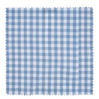 Stoffdeckchen hellblau karo 120x120mm eckig Stoffdeckchen hellblau karo 120x120mm eckig