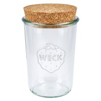 850ml Sturzglas WECK RR100 mit Korken natur 850ml Sturzglas WECK RR100 mit Korken natur