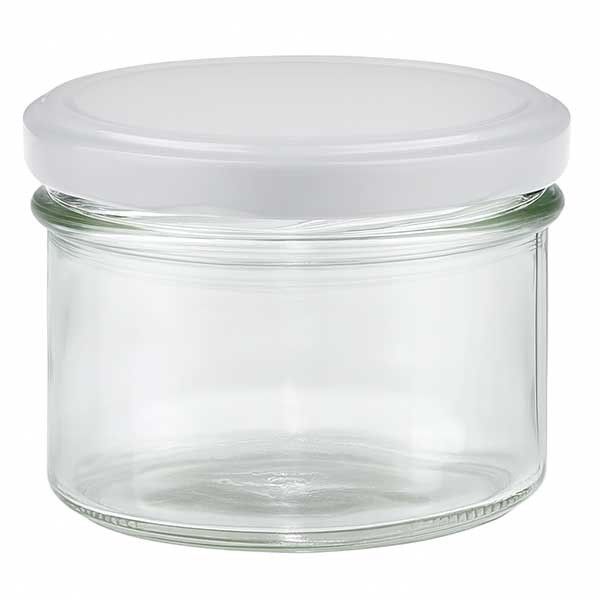 225ml Sturzglas mit BasicSeal Deckel weiss UNiTWiST