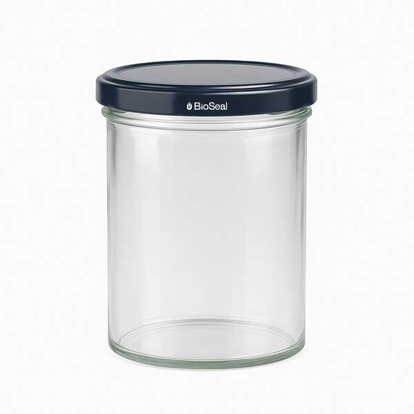 435ml Sturzglas mit BioSeal Deckel schwarz UNiTWIST