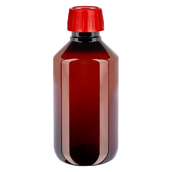PET Flasche 200ml mit Entgasungsverschluss rot