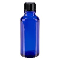 Apothekenfl. blau 30ml Schraubv. schwarz St Apothekenfl. blau 30ml Schraubv. schwarz St