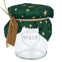 Stoff Schmuckdeckchen Sterne grün 12cm eckig Stoff Schmuckdeckchen Sterne grün 12cm eckig