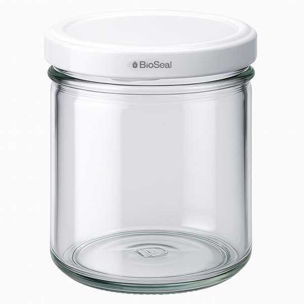 167ml Sturzglas mit BioSeal Deckel weiss UNiTWiST