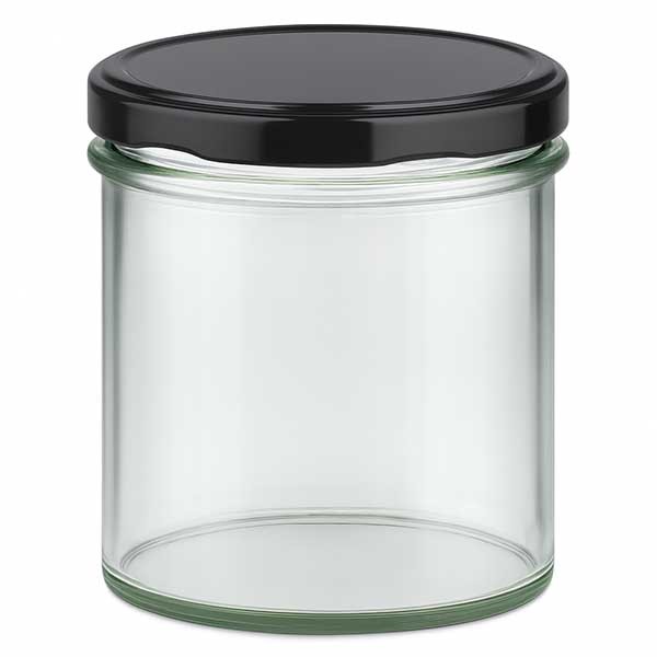 350ml Sturzglas mit BasicSeal Deckel schwarz UNiTWiST