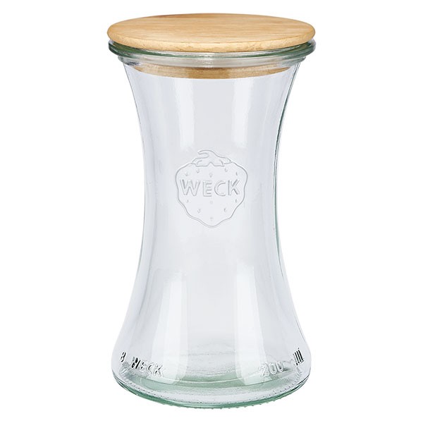 WECK-Delikatessenglas 200ml mit Holzdeckel