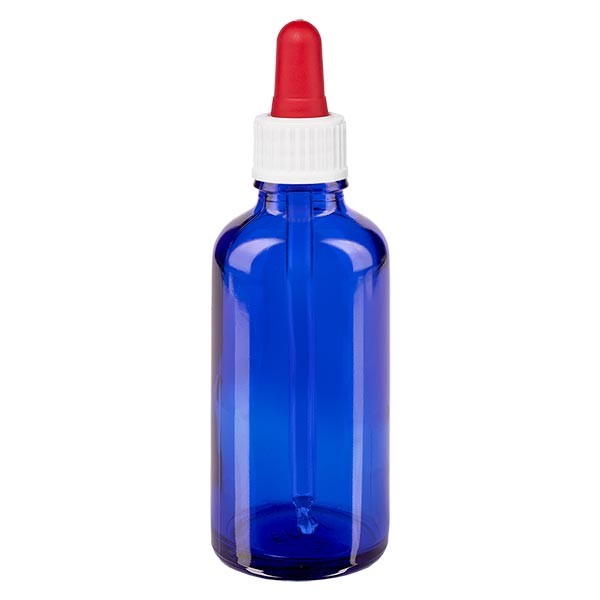 Pipettenflasche blau 50ml, Pipette weiss/rot Standard