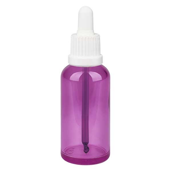 50ml Pipettenflasche weiß mit Originalitätsring PurpleLine UT18/50