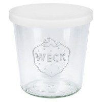 580ml Sturzglas WECK RR100 mit Silikondeckel weiss 580ml Sturzglas WECK RR100 mit Silikondeckel weiss