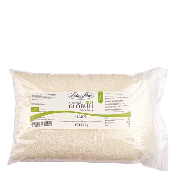 1250g Bio Neutral Globuli HAB5 aus 100% reiner Sachharose