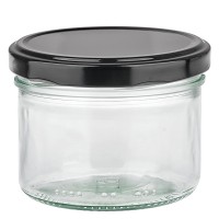 UNiTWIST 230ml Zylinderglas + BasicSeal Deckel schwarz UNiTWIST 230ml Zylinderglas + BasicSeal Deckel schwarz