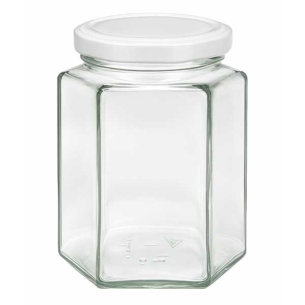 390ml Hexaglas mit BasicSeal Deckel weiss UNiTWIST