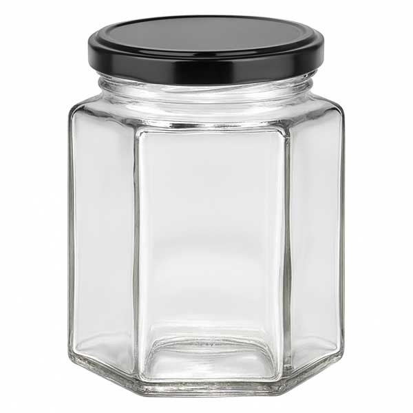 196ml Hexaglas mit BasicSeal Deckel schwarz UNiTWIST