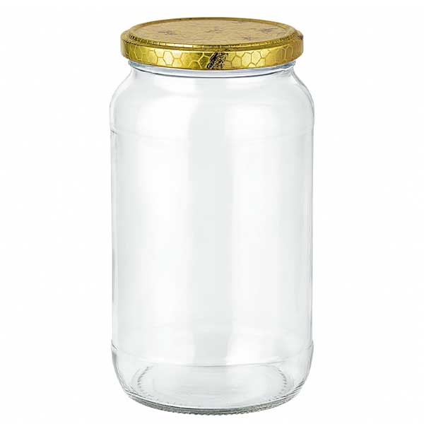 1062ml Rundglas + BasicSeal Deckel Bienenwabe UNiTWiST