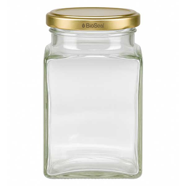 260ml Tetraglas mit BioSeal Deckel gold UNiTWIST