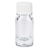 Apothekenflasche klar 5ml Tropfverschluss weiss 0.8mm Standard Apothekenflasche klar 5ml Tropfverschluss weiss 0.8mm Standard