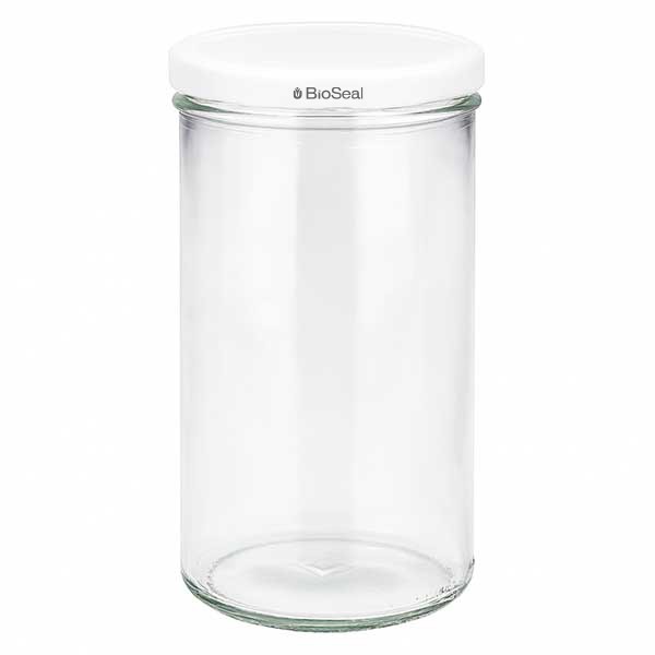 277ml Sturzglas mit BioSeal Deckel weiss UNiTWIST