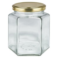 390ml Hexaglas mit BasicSeal Deckel gold UNiTWIST 390ml Hexaglas mit BasicSeal Deckel gold UNiTWIST