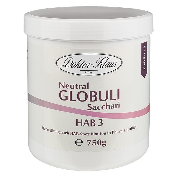 750g Neutral Globuli HAB3 aus 100% reiner Saccharose