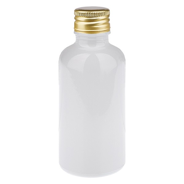 50ml Flasche 11mm SV Alu-Gold STD WhiteL. UT18/50