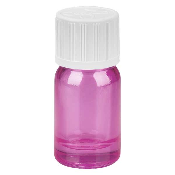 5ml Flasche 11mm Schraubverschluss weiß mit Standardverschluss Kindersicherung PurpleLine UT18/5
