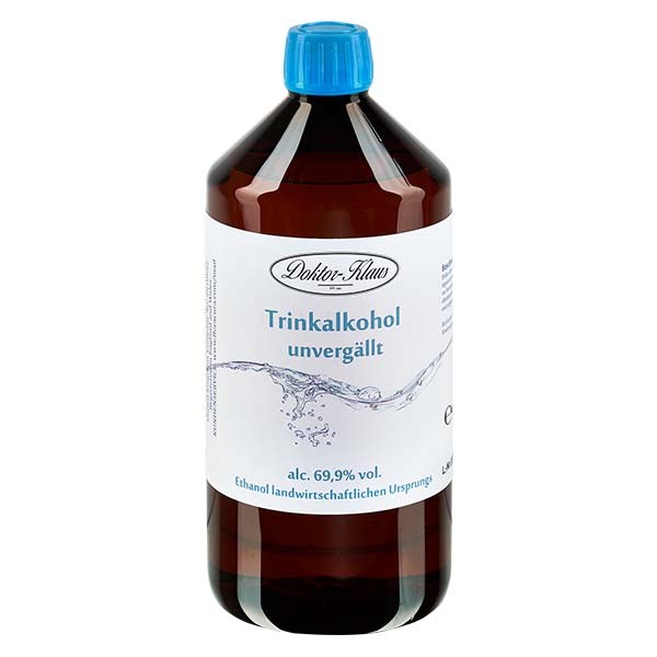 700ml Primasprit 69,9% vol. Alc. in in brauner PET Flasche mit OV blau