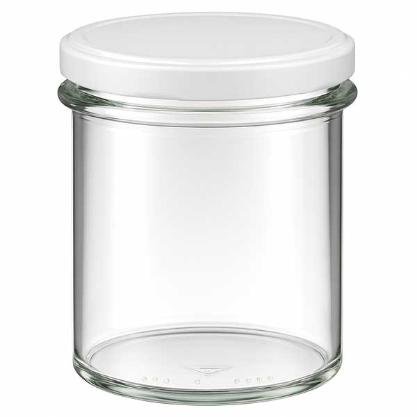 350ml Sturzglas mit BasicSeal Deckel weiss UNiTWiST