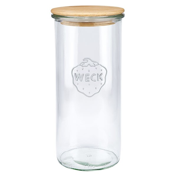 WECK-Sturzglas 1500ml mit Holzdeckel