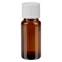 Apothekenfl. braun 10ml Schraubv. weiss KiSi St Apothekenfl. braun 10ml Schraubv. weiss KiSi St