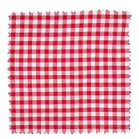 Stoffdeckchen rot karo 150x150mm eckig Stoffdeckchen rot karo 150x150mm eckig