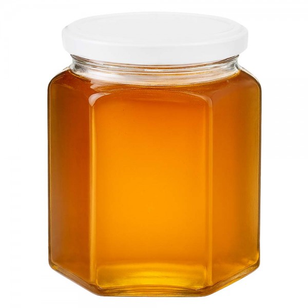 400g Honigglas mit weißem Deckel BasicSeal UNiTWIST