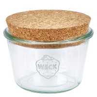 370ml Sturzglas WECK RR100 mit Korken natur 370ml Sturzglas WECK RR100 mit Korken natur